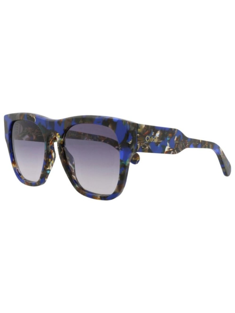 New Chloé Womens Square/Rectangle Blue Blue Blue Fashion Designer Sunglasses